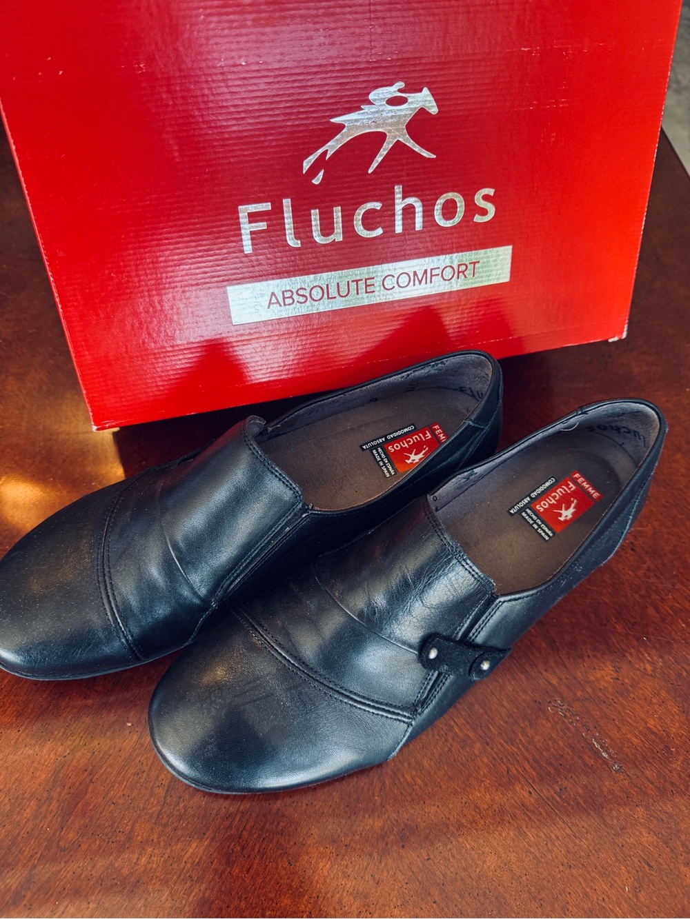 Women's Black Leather Slip-On Loafers